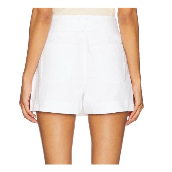 Veronica Beard Skort Agee White Cotton Denim Tie Belt Waist size 12 new - Picture 9 of 9